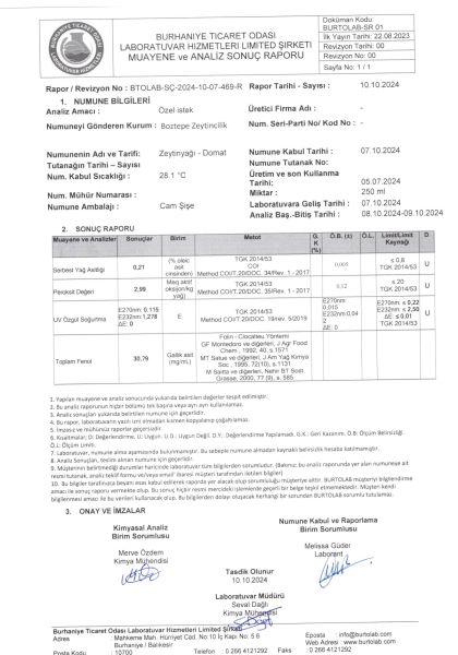 5 lt (2024/25) Özel Seri İlk Hasat Damak Sefası 0,2 Asit - Sınırlı Üretim