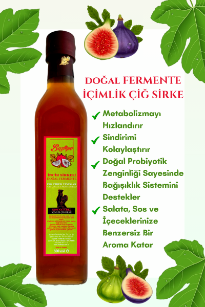 Boztepe 500 ML İncir Sirkesi Doğal Fermente Cam