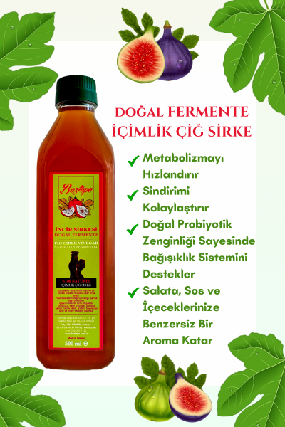 Boztepe 500 ML İncir Sirkesi Doğal Fermente - PET