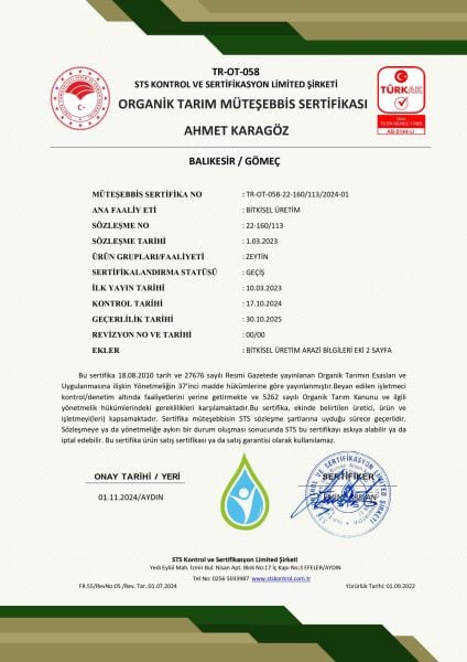 Gemlik Siyah Sele Zeytin Doğal Fermente 1000 cc